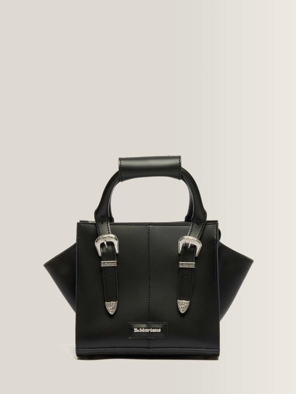 Dr. Martens Black Leather Buckle Mini Tote - Picture 2 of 9